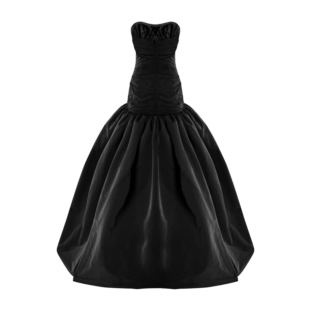 Strapless Taffeta Dress