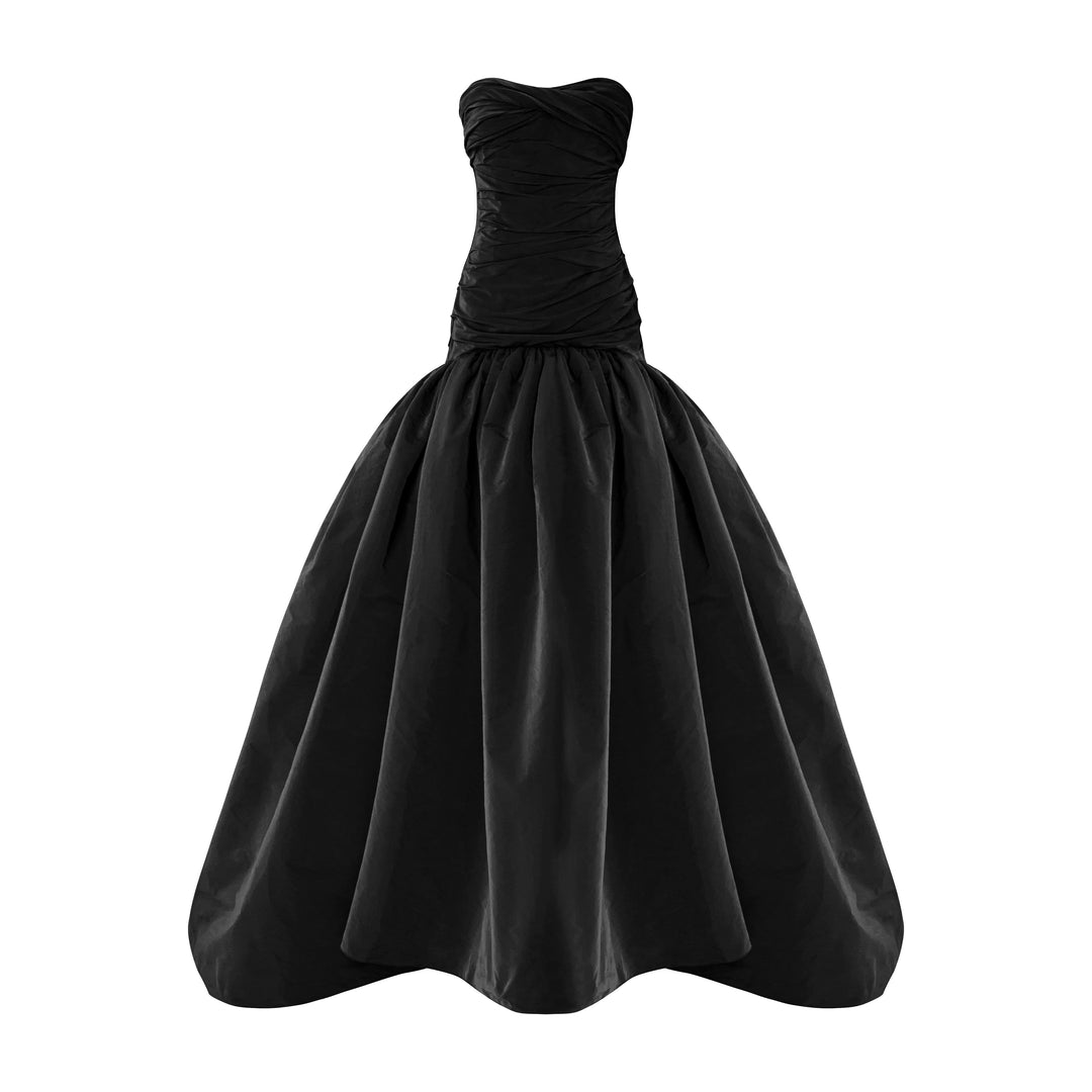 Strapless Taffeta Dress