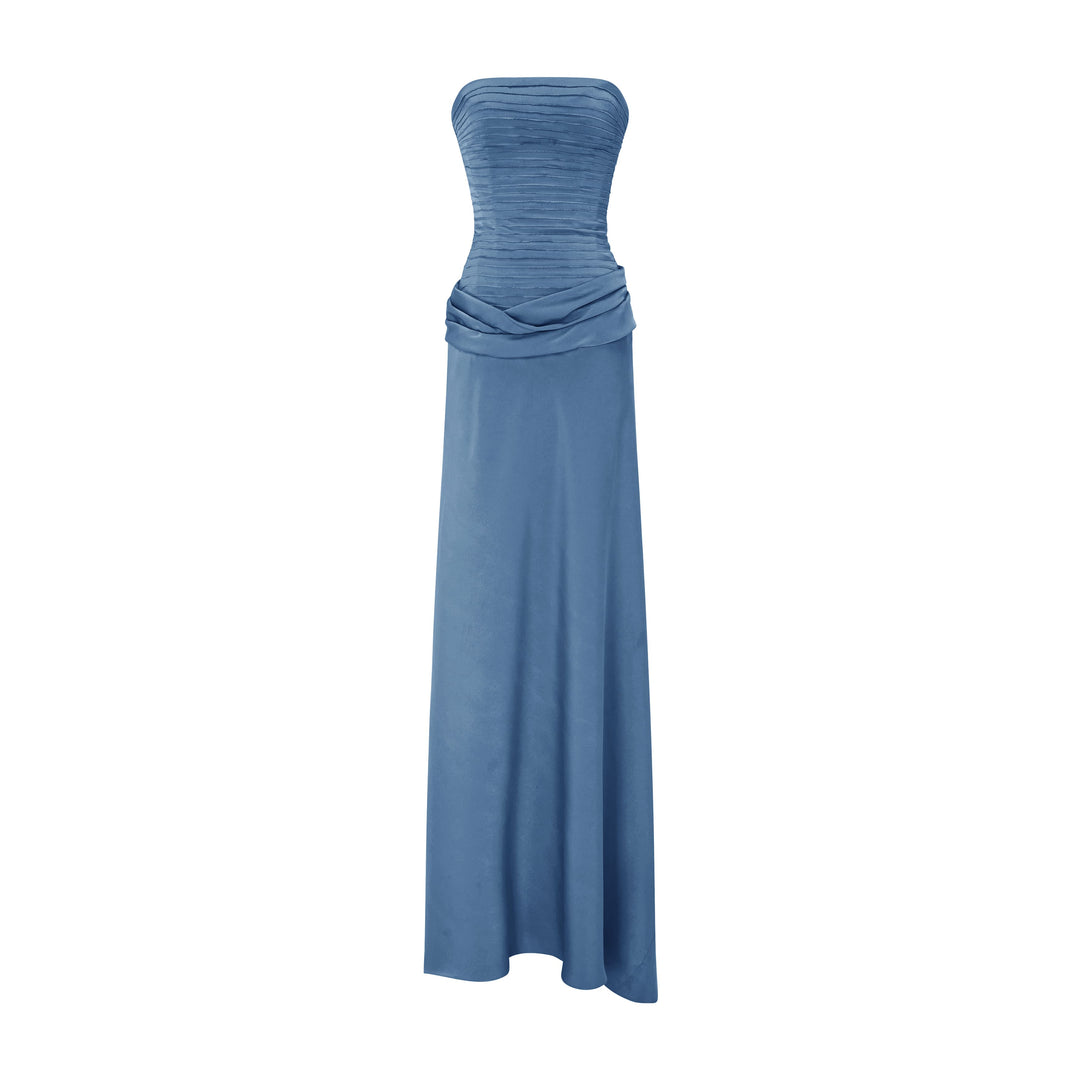 Strapless Satin Dress