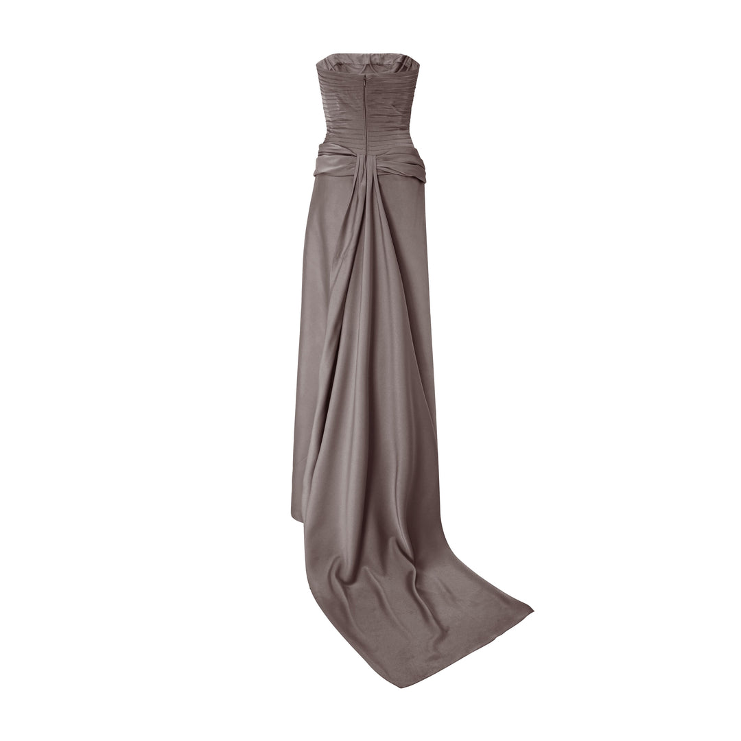 Strapless Satin Dress
