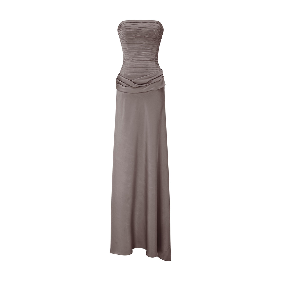 Strapless Satin Dress
