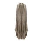 Load image into Gallery viewer, High Neck Pleated Chiffon Silk Dress