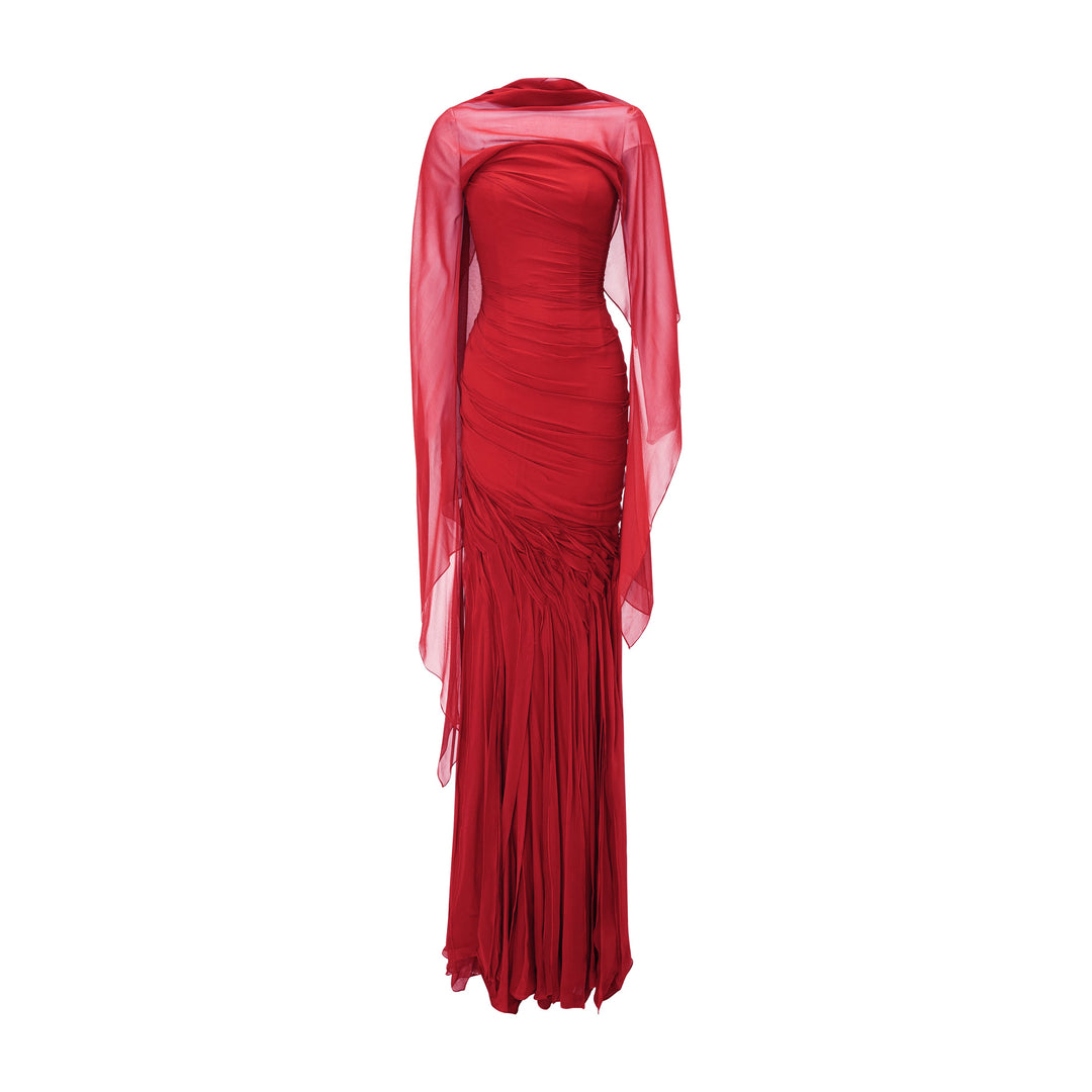 Chiffon Georgette Draped Dress