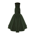 Load image into Gallery viewer, Strapless Fish Cut Jacquard Dress