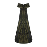 Load image into Gallery viewer, Off-Shoulder Fish Cut Taffeta Dress