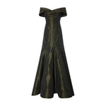 Load image into Gallery viewer, Off-Shoulder Fish Cut Taffeta Dress