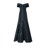 Load image into Gallery viewer, Off-Shoulder Fish Cut Taffeta Dress