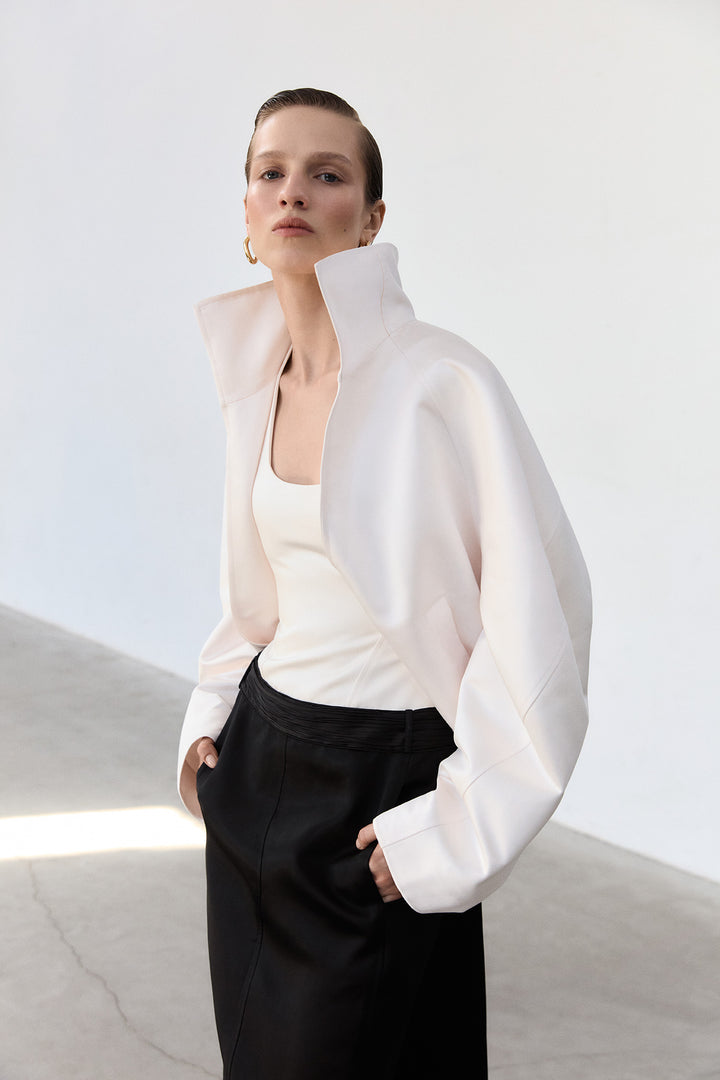 Satin Jacket Styled With Satin Dress