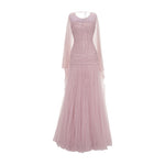 Load image into Gallery viewer, PLEATED TULLE AND SEQUINS STRAPPLESS GOWN
