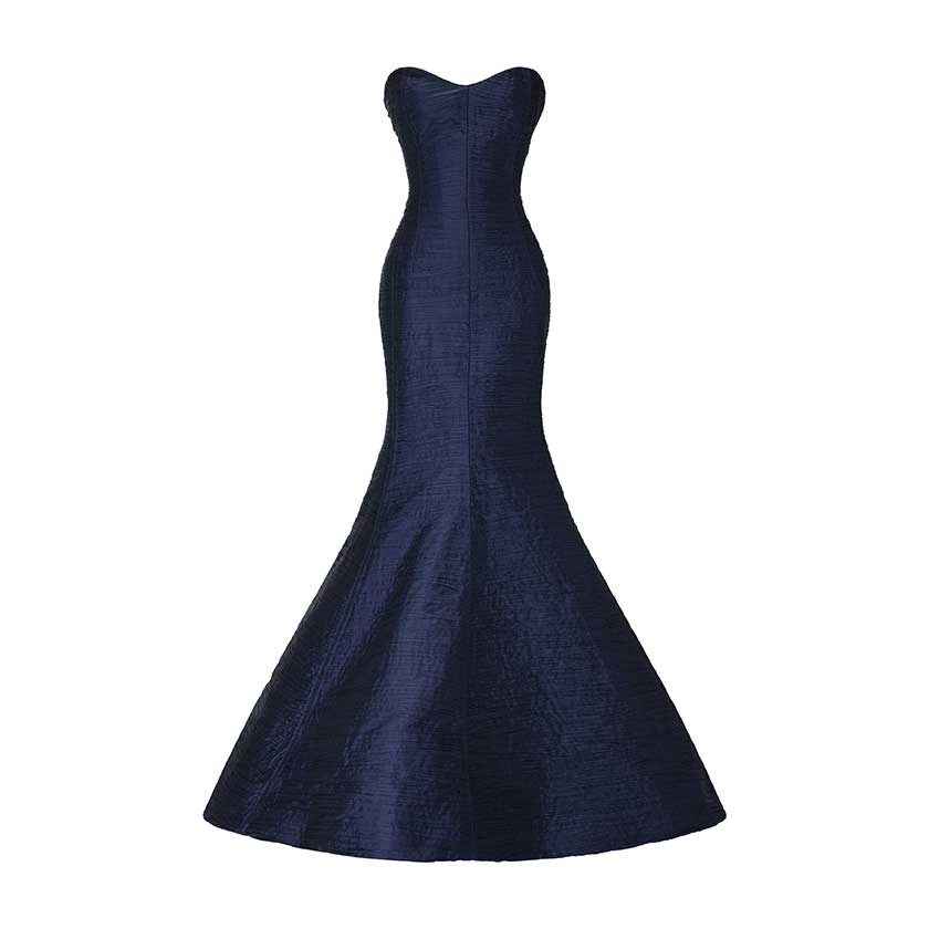 PLEATED FISH TAIL CUT GOWN MARMAR HALIM FASHION DESIGN LLC PLEATED FISH TAIL CUT GOWN MARMAR HALIM FASHION DESIGN LLC