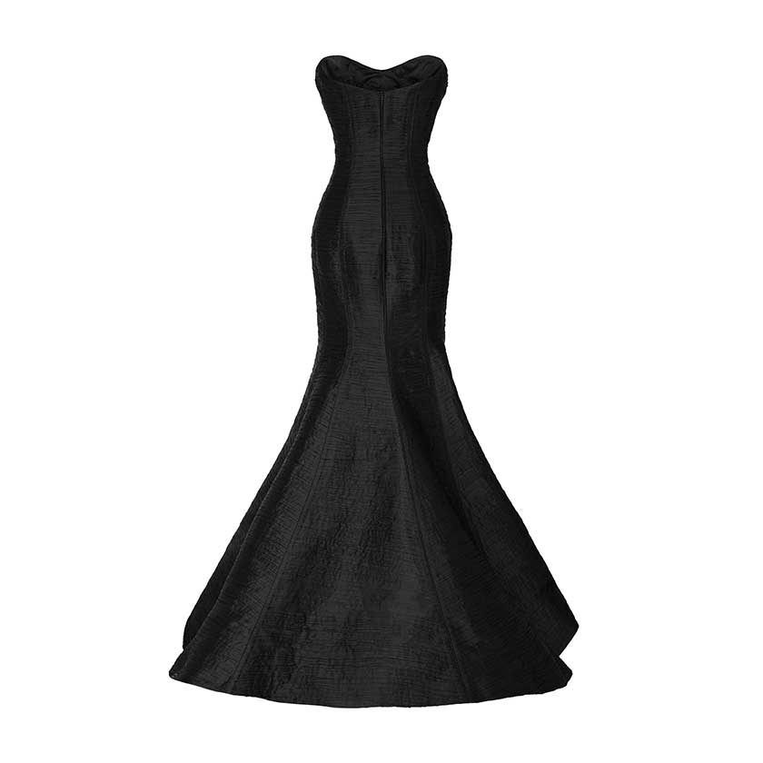 PLEATED FISH TAIL CUT GOWN
