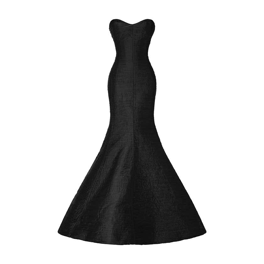 PLEATED FISH TAIL CUT GOWN