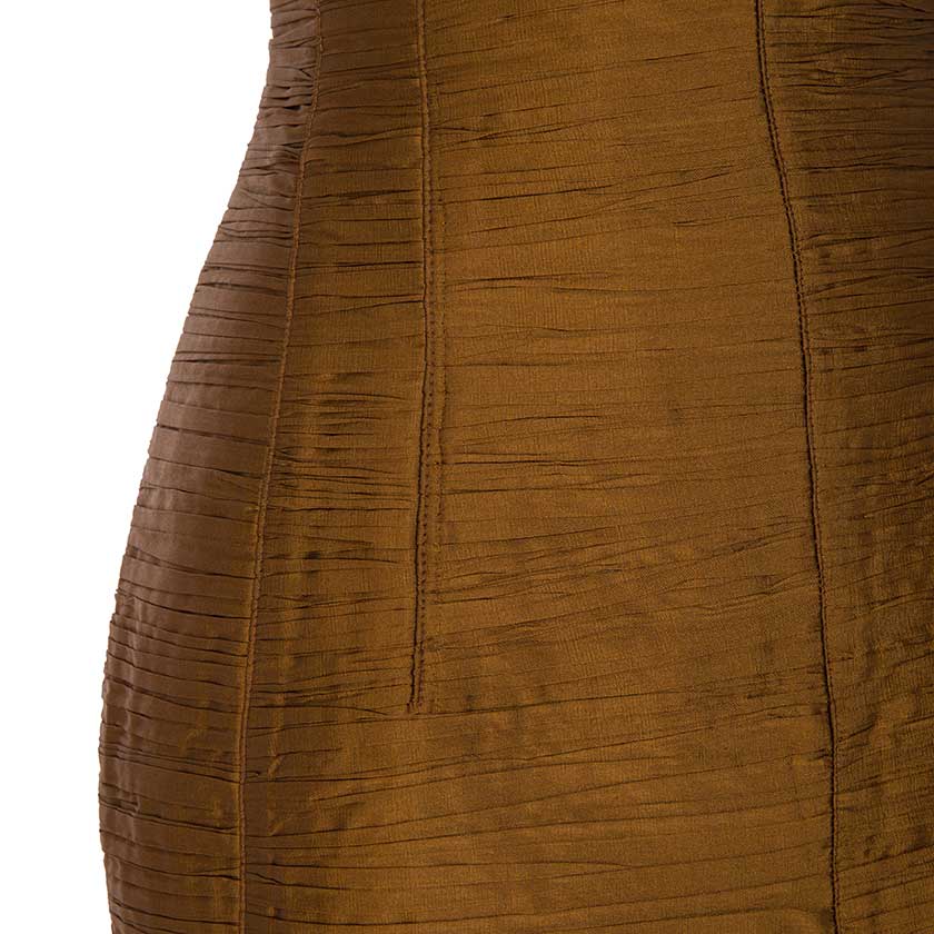 PLEATED FISH TAIL CUT GOWN