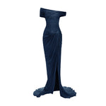 Load image into Gallery viewer, HAND PLEATED SILK WITH TWISTED SLIT GOWN
