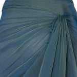 Load image into Gallery viewer, OFF-SHOULDER DRAPED SILKY CHIFFON GOWN WITH SIDE TAIL
