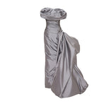 Load image into Gallery viewer, DRAPED TAFFETA WITH SIDE TAIL GOWN
