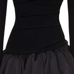 Load image into Gallery viewer, SLEEVED OFF-SHOULDER CREPE AND TAFFETA GOWN
