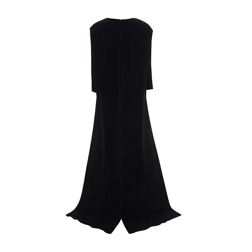 EMBODIED LONG-SLEEVE GOWN WITH CAPE MARMAR HALIM FASHION DESIGN LLC EMBODIED LONG-SLEEVE GOWN WITH CAPE MARMAR HALIM FASHION DESIGN LLC