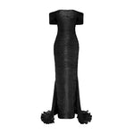 Load image into Gallery viewer, HAND PLEATED SILK WITH TAIL GOWN
