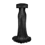 Load image into Gallery viewer, HAND PLEATED SILK WITH TAIL GOWN
