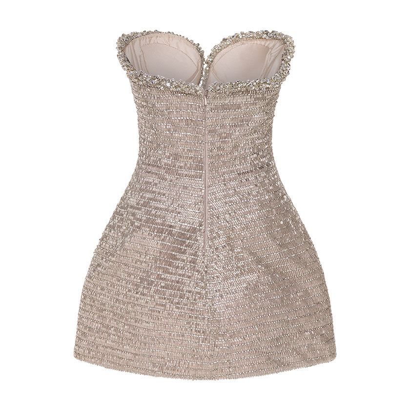 FRONT CUT SHORT STONE DRESS