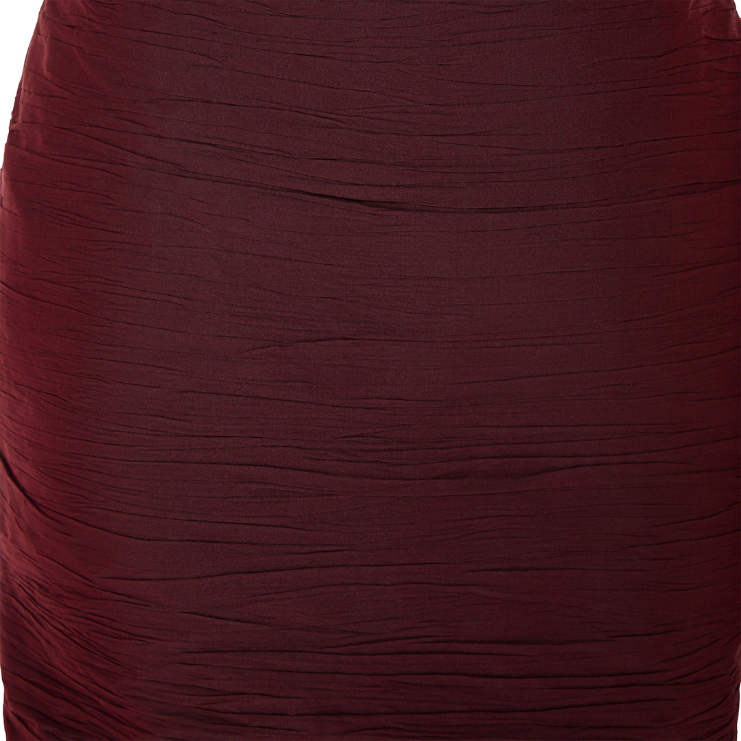 STRAPLESS PLEATED STRAIGHT GOWN