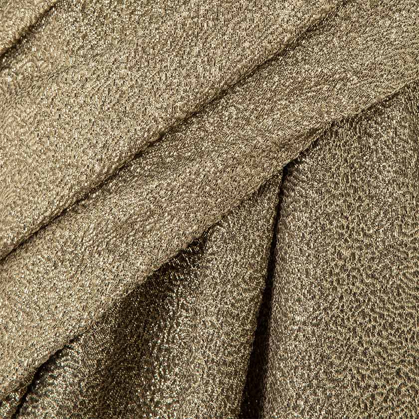 Strapless Jacquard Lurex Draped Dress