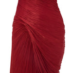 Load image into Gallery viewer, ONE SHOULDER DRAPED SILK ROSEYA HAND PLEATED GOWN
