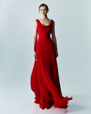 Silky Geogette Chiffon Silk Dress