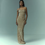 Load image into Gallery viewer, Hand pleated draped payette gown
