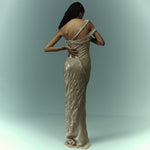 Load image into Gallery viewer, Hand pleated draped payette gown
