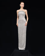Load image into Gallery viewer, STRAPLESS CRYSTAL STONE STRAIGHT GOWN
