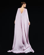 Load image into Gallery viewer, RUCHED STRAPLESS SILK GOWN WITH CAPE

