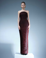 Load image into Gallery viewer, STRAPLESS PLEATED STRAIGHT GOWN
