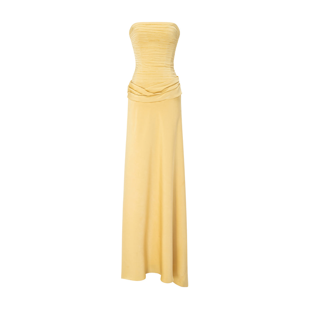Strapless Satin Dress – MARMAR HALIM FASHION DESIGN LLC