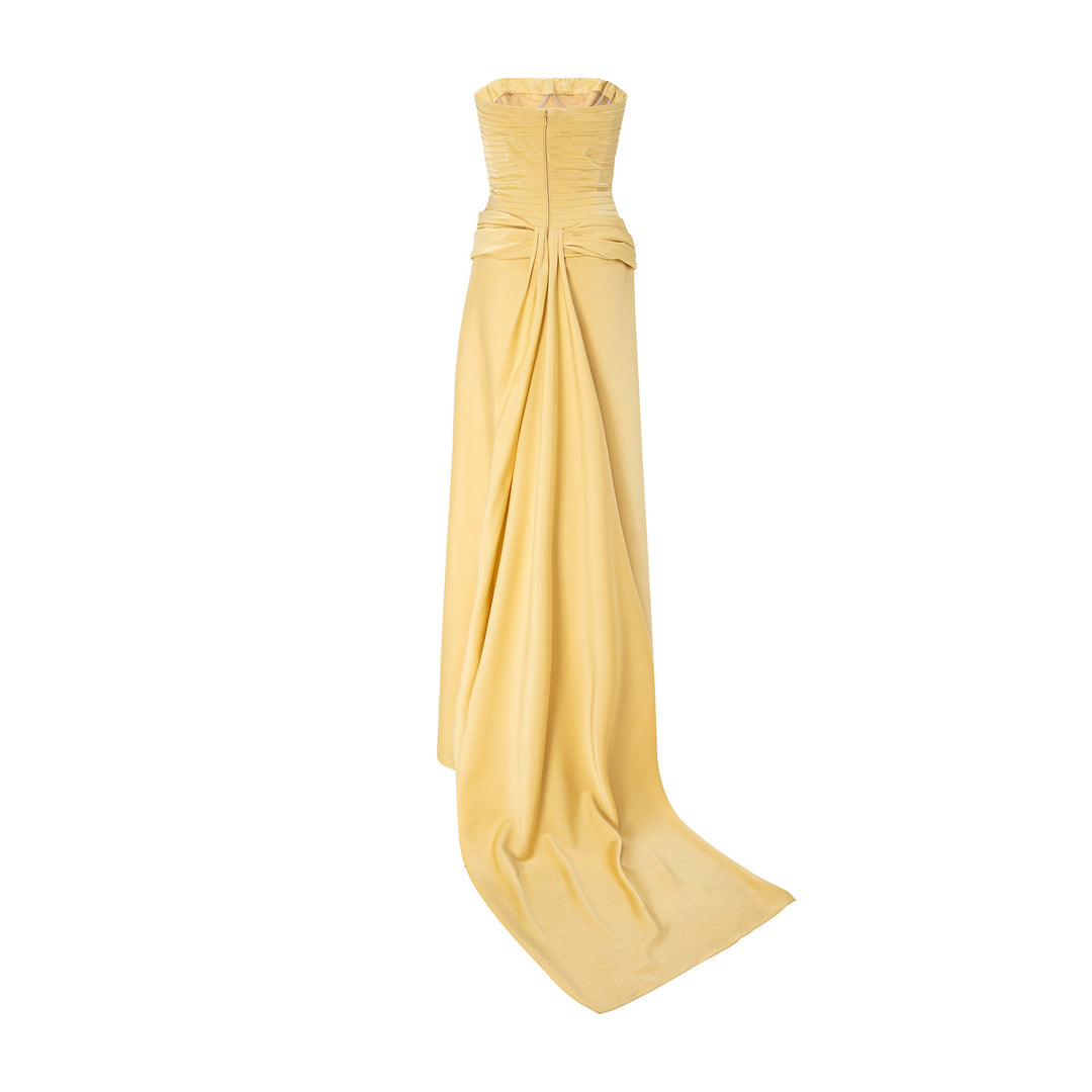 Strapless Satin Dress