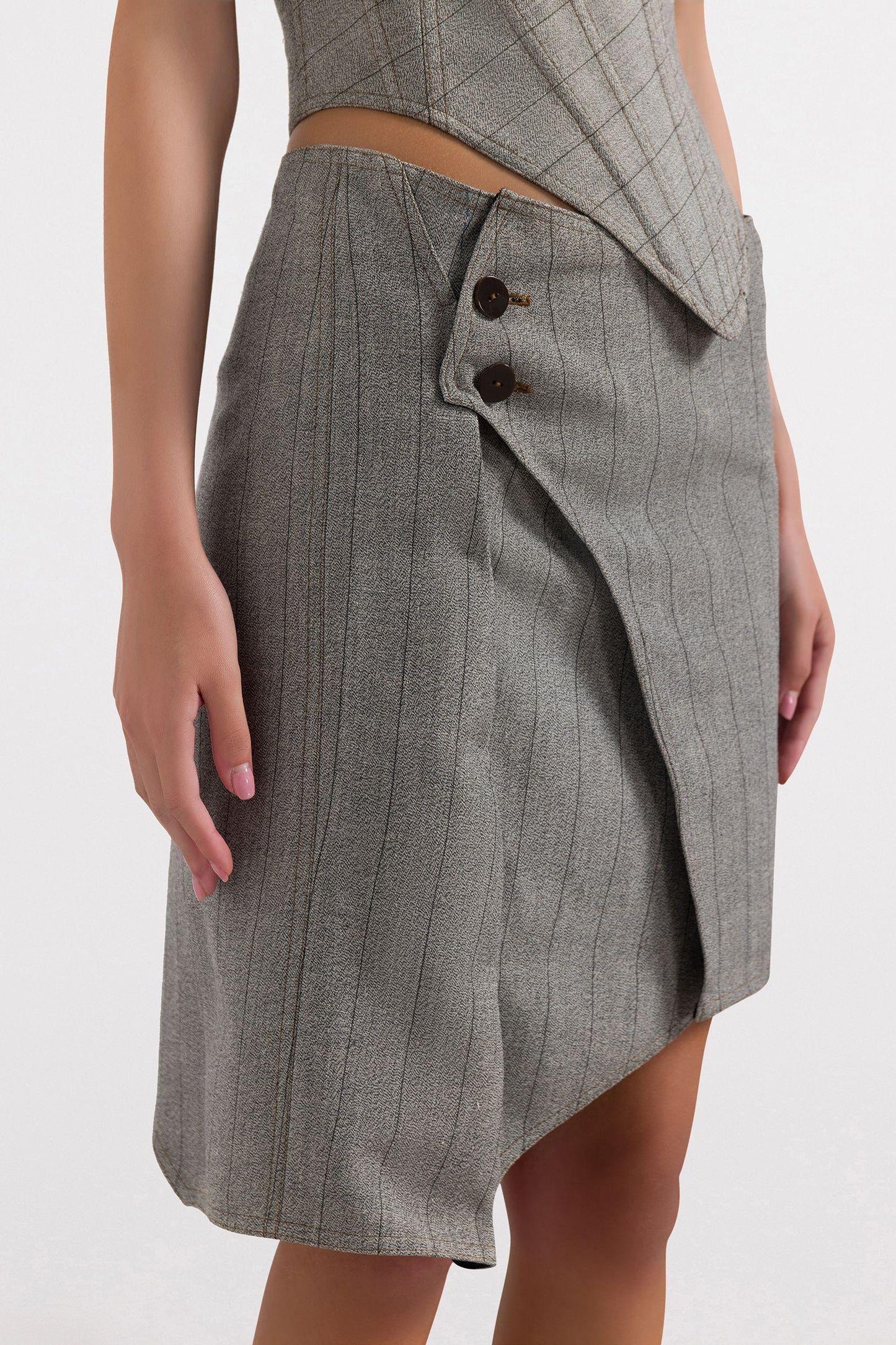 suit mini skirt