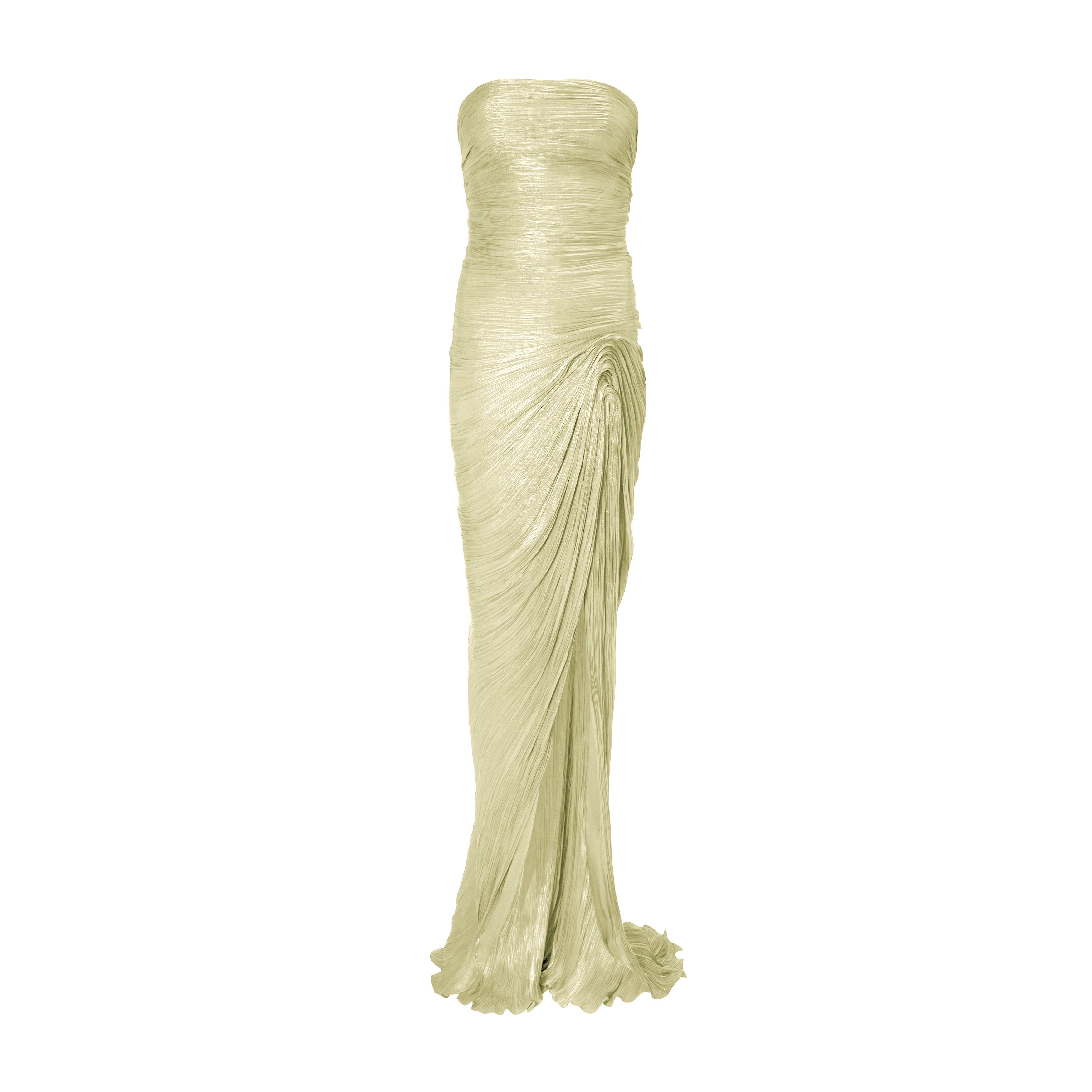 20220 Plum Draped Top Cross Strap Slit Satin Dress