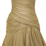 Load image into Gallery viewer, ONE SHOULDER DRAPED TAFFETA A-LINE CUT DRESS
