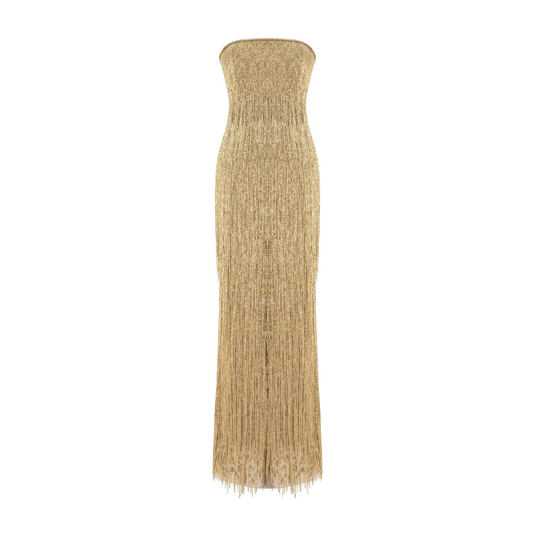 Strapless Embroidered Dress