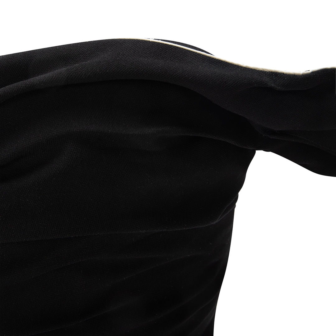Off-Shoulder Draped Crepe Dress