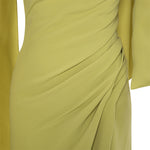 Load image into Gallery viewer, ASYMMETRCAL CREPE DRAPED DRESS WITH SLIT
