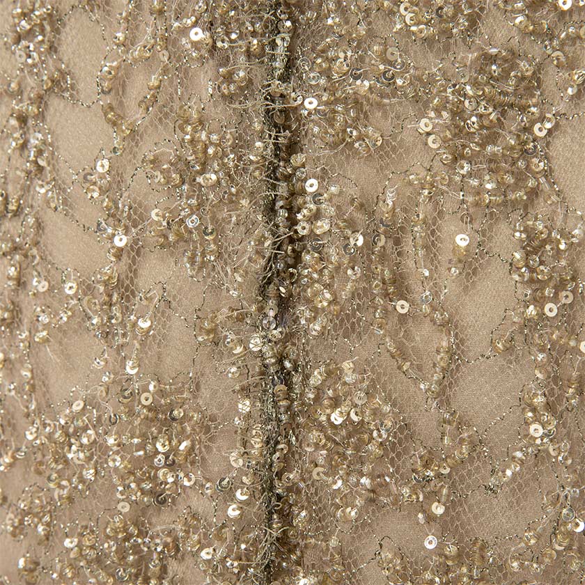 Off-Shoulder Embroidered Lace Dress