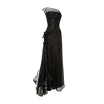 Load image into Gallery viewer, Strapless Net Lace Dress With Wire Detailing