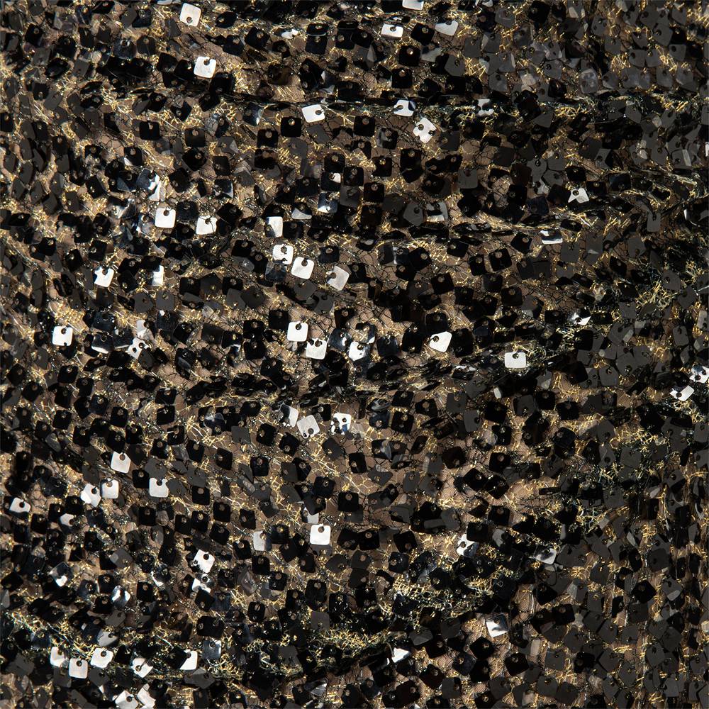 High Neck Sequins Dress