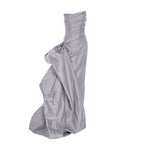 Load image into Gallery viewer, Strapless draped tafeta gown with side tail
