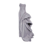 Load image into Gallery viewer, Strapless draped tafeta gown with side tail
