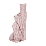 Load image into Gallery viewer, Strapless draped tafeta gown with side tail
