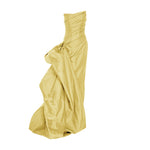 Load image into Gallery viewer, Strapless draped tafeta gown with side tail
