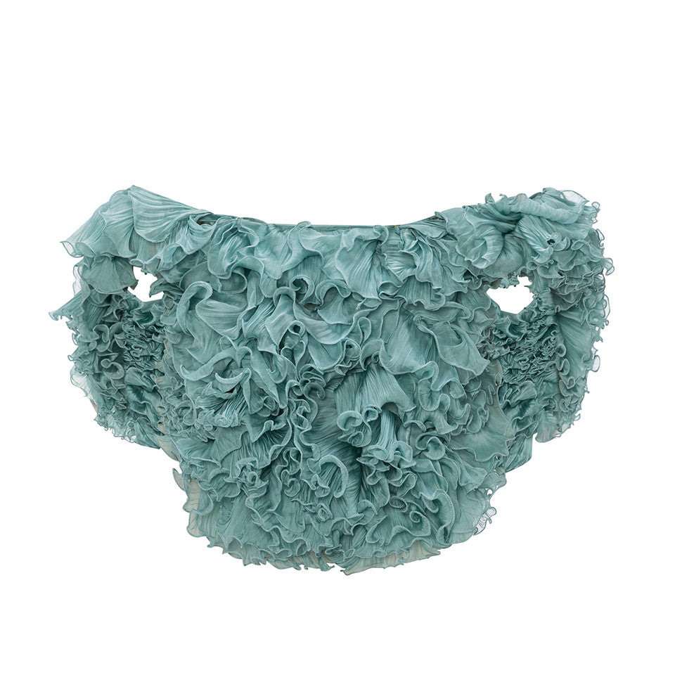 RUSHED HAND EMBROIDERED CAPE